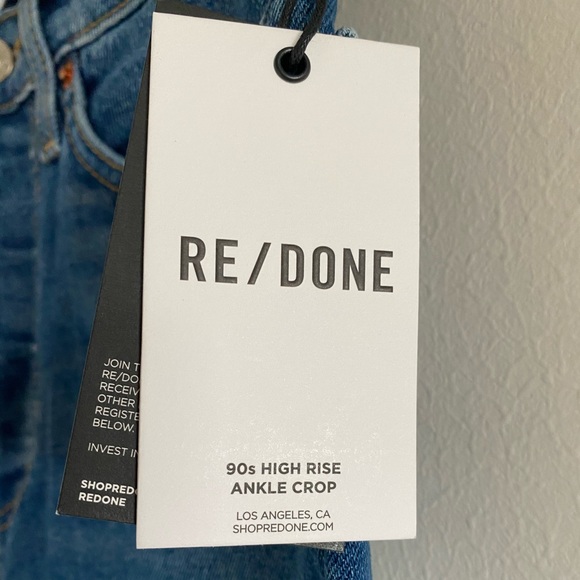 Re/Done Denim - REDONE High Rise Ankle Crop Jeans